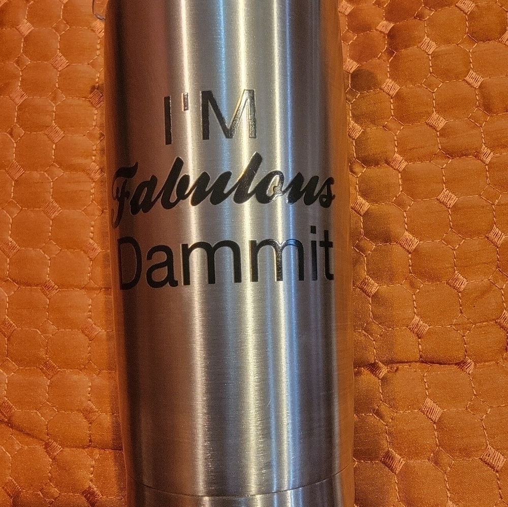 20 oz "I'm Fabulous Dammit" Yoga Chickie Stainless Steel Tumbler Mug/Cup NEW!! - Picture 8 of 9